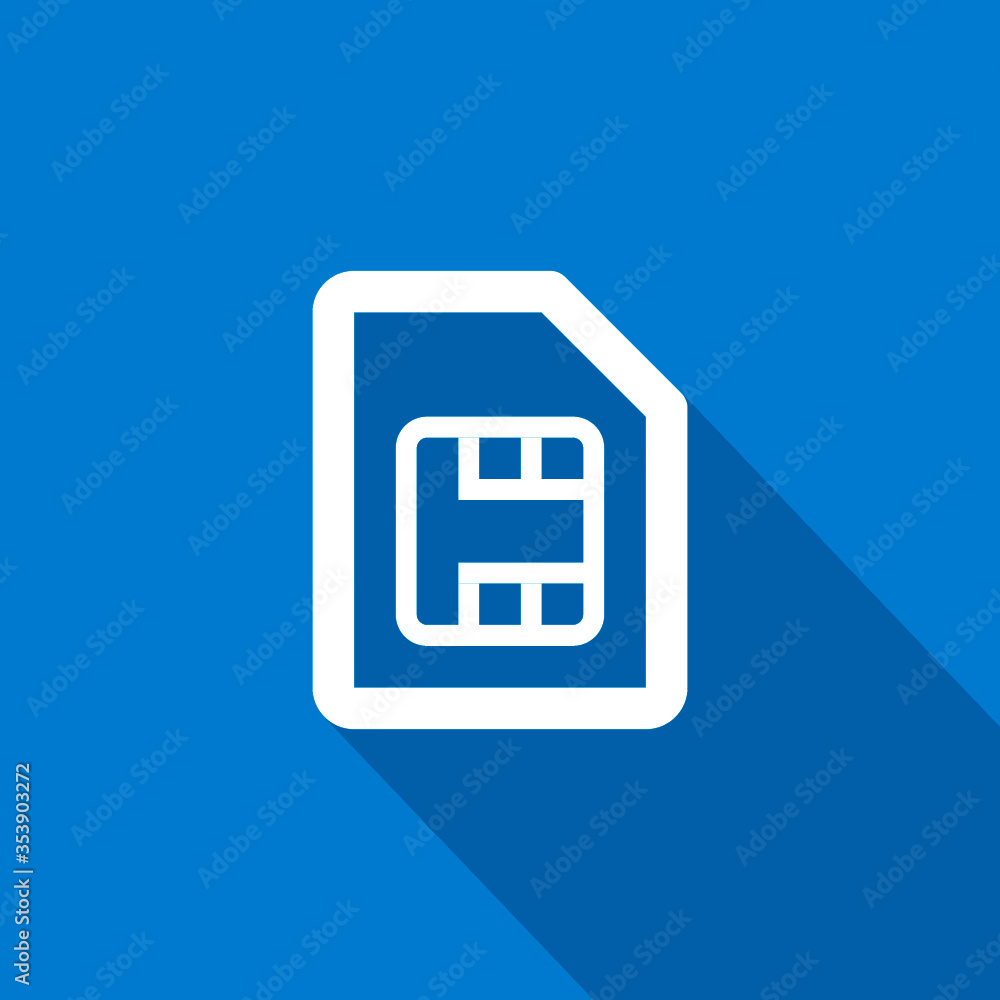 Poster sim card isolated minimal single flat icon. accessory line vector icon for websites and mobile minim