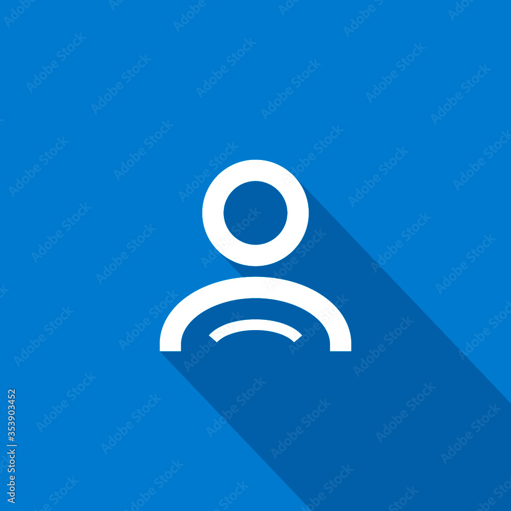 Fototapete a user isolated minimal single flat linear icon for application and info-graphic. avatar line vector