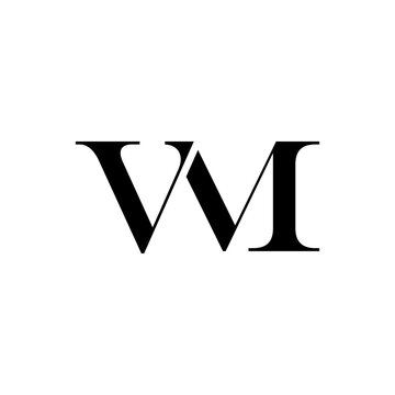 initials VM logo vector design