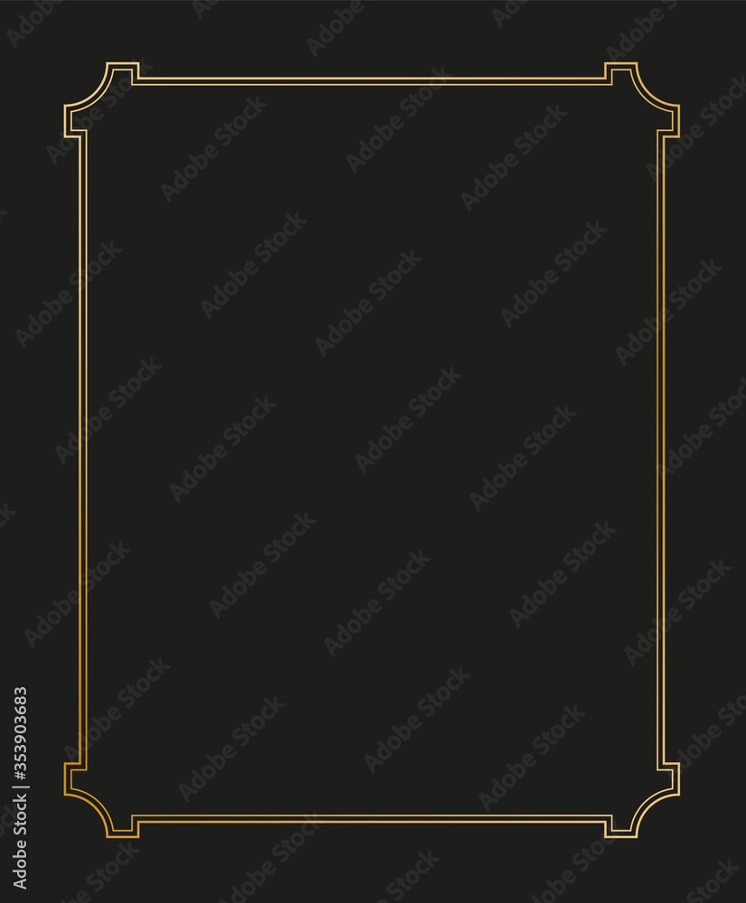 Poster vector illustration of art deco borders and frames. creative pattern in the style of the 1920s for y