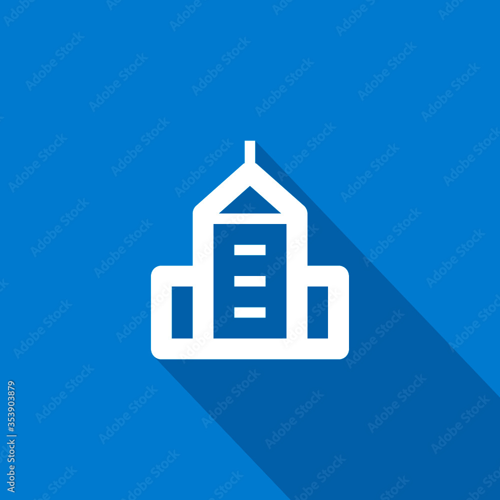 Poster city isolated minimal single flat linear icon. business center line vector icon for websites and mob