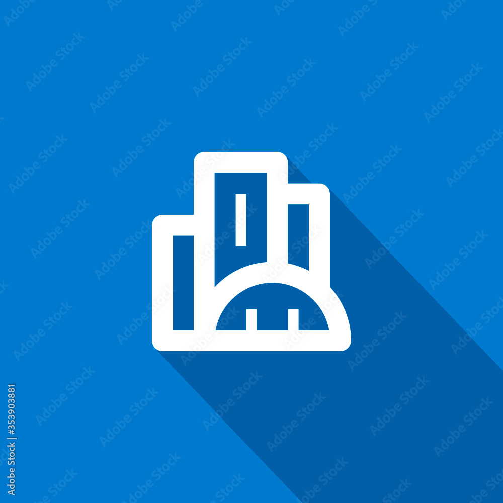 Poster city isolated minimal single flat linear icon. business center line vector icon for websites and mob