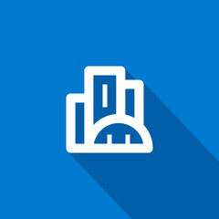 Obraz premium City isolated minimal single flat linear icon. business center line vector icon for websites and mobile minimalistic flat design.