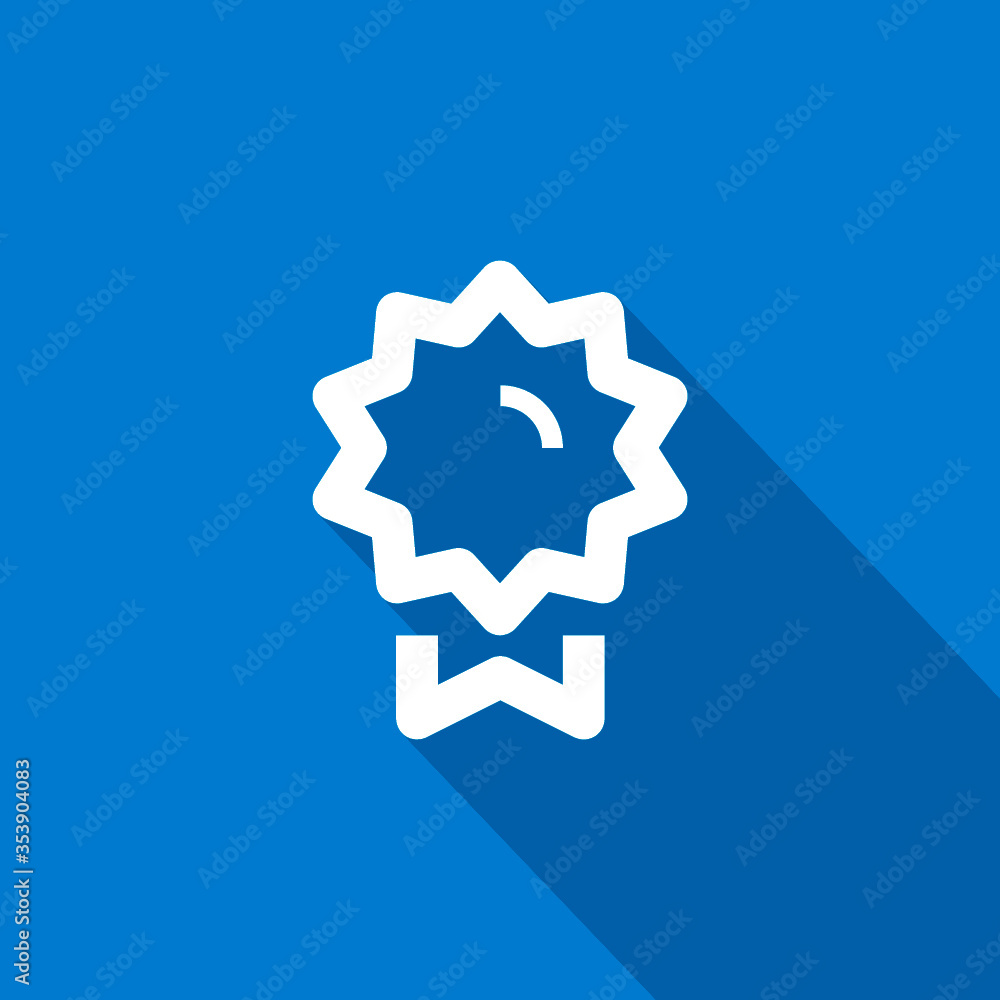 Poster medal isolated minimal single flat linear icon for application and info-graphic. award line vector i