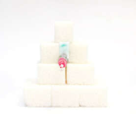 installation of diabetes-sugar and insulin syringes
