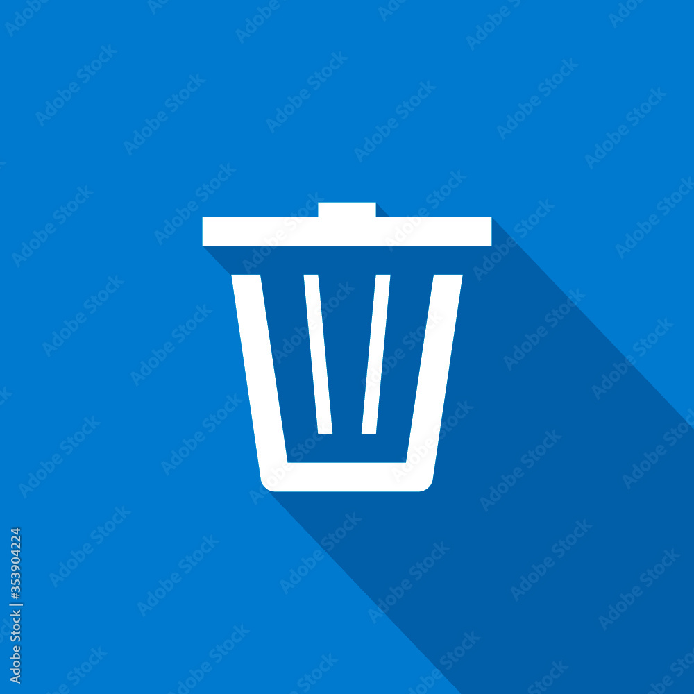 Poster trash can isolated minimal single flat icon. basket line vector icon for websites and mobile minimal