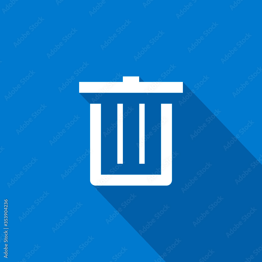 Poster trash can isolated minimal single flat icon. basket line vector icon for websites and mobile minimal