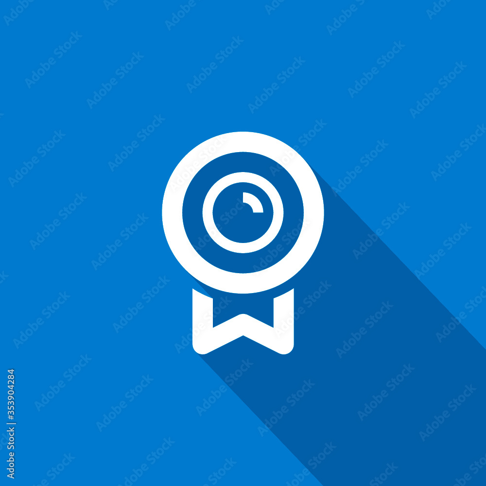 Poster medal isolated minimal single flat linear icon for application and info-graphic. award line vector i