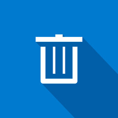 Trash can isolated minimal single flat icon. Basket line vector icon for websites and mobile minimalist flat design. 