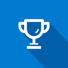 champions cup isolated minimal single flat icon. Winner line vector icon for websites and mobile minimalist flat design.