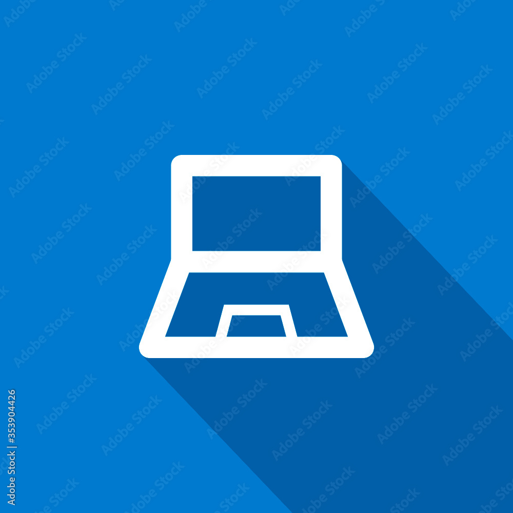 Poster laptop isolated minimal single flat icon. computer line vector icon for websites and mobile minimali