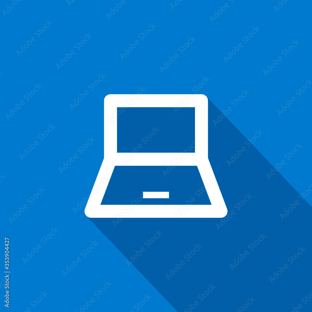 Aufkleber laptop isolated minimal single flat icon. computer line vector icon for websites and mobile minimali