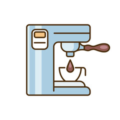 espresso coffee machine, color icon
