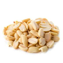 Close-up image of peanuts studio isolated on white background