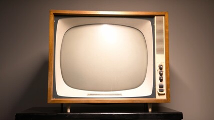 Vintage old retro television TV set