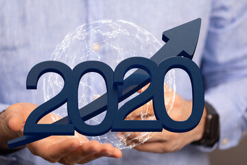 the 2020 business year up goals and  success illustration