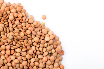 lentils close-up. green lentils. delicious lentils. lentil seeds