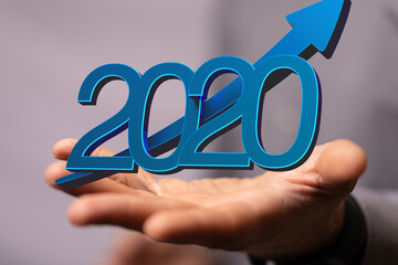 the 2020 business year up goals and  success illustration