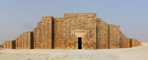 Roofed colonnade entrance inside Step Pyramid complex