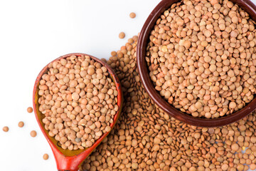 lentils close-up. green lentils. delicious lentils. lentil seeds