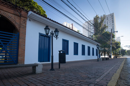 facade of the historic building Casarao Pau Preto, Indaiatuba, Sao Paulo, Brazil