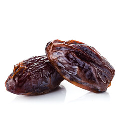 Dried dates isolated on white