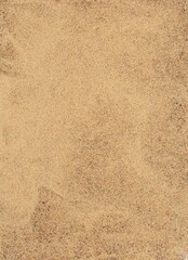 Fototapeta na wymiar Sand texture top view with copy space. Vertical orientation
