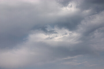Fototapeta na wymiar a fragment of the sky on a cloudy spring day