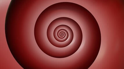 burgundy spiral figure 3d render