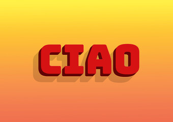 Part of a series of illustrations about greetings in various languages: ciao (Italian). Fancy classy big lettering.  © Grenar