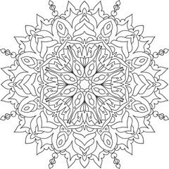 Mandala / Zentangle / Antistress coloring book for adults / Oriental pattern
