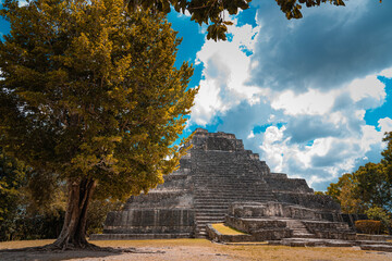 Ruinas de Chacchoben en Quintana Roo, México