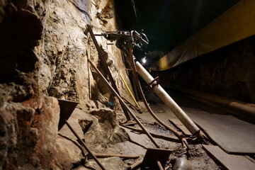 Obraz na płótnie Canvas Deep inside of a working mine