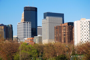 The skyline of Minneapolis, Minnesota