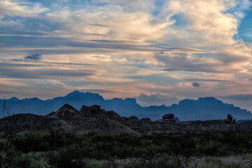 Sunset in the desert