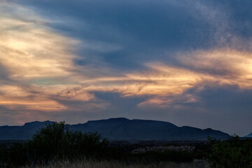 Sunset in the mountains