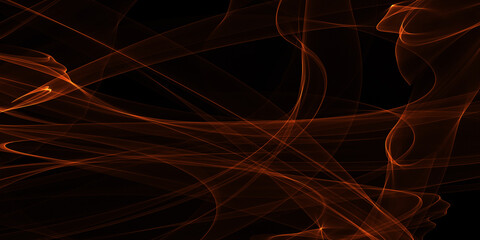 Abstract fractal flames background, orange smoke