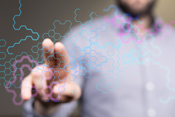 binary code interface digital touch
