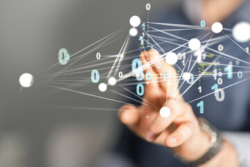 binary code interface digital touch