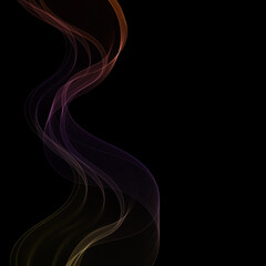 color abstract wave on a black background. vector curved lines. eps 10