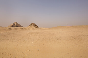 Fototapeta na wymiar Pyramid of Djoser and Userkaf pyramid
