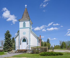 Historic Lutheran Church in the town of Markerville, Alberta, Canada