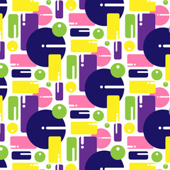 Colorful geometric background. Suitable for textiles and packaging. Bright children's backing.