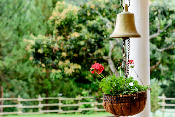 bell in Colombian garden