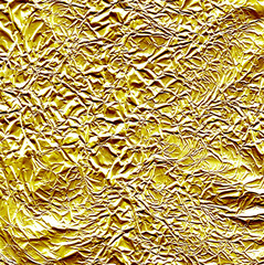 Golden aluminum foil texture