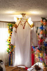 wedding dress in a shop