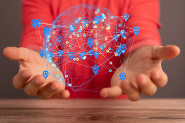  Digital Network and data concept.