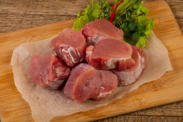 Raw pork tenderloin