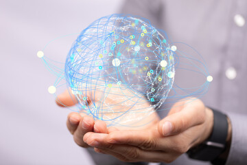  Digital Network and data concept.
