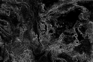 Abstract pattern on a black background. Marble drawing.